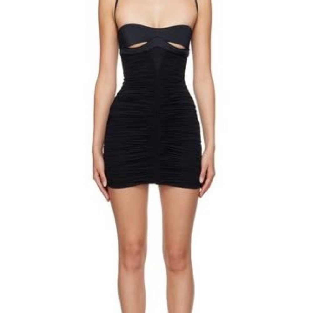 Mugler Bodycon Stretch Strapless Black Dress
- Size 8 / Medium